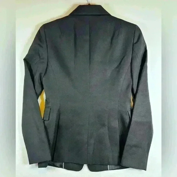 J Crew womens size 0 wool 3 button blazer jacket black classy business tailored - Picture 10 of 10